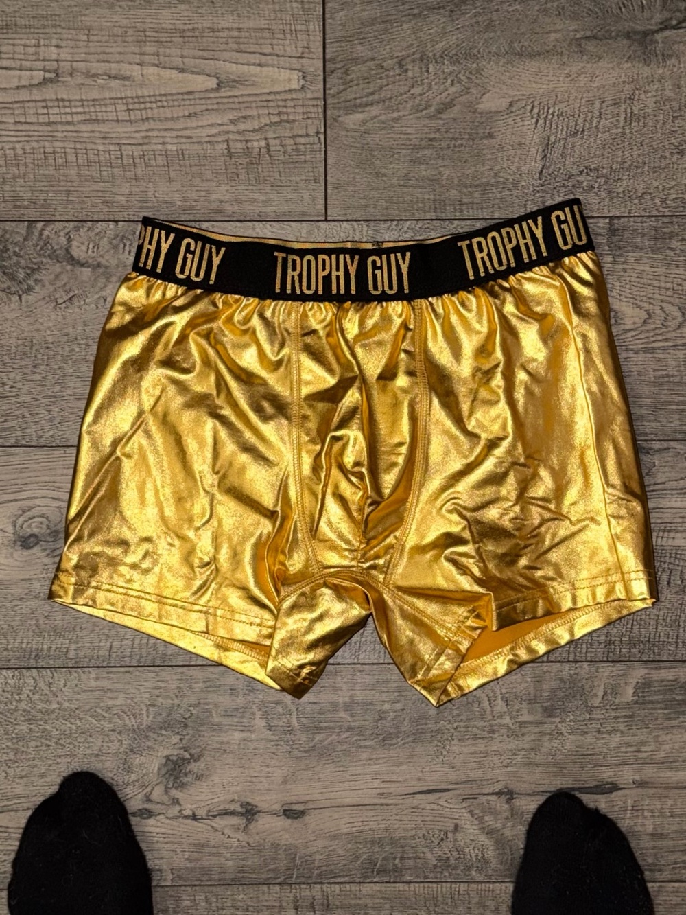 Men's Metallic Gold Boxer Briefs